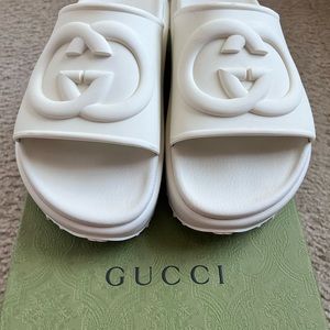 Authentic Gucci Slides off white womens size 38